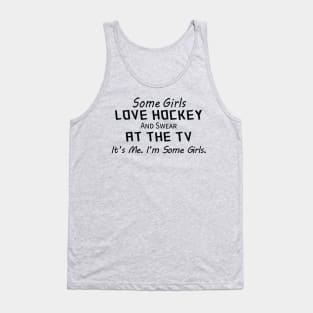 Girls Watching Hockey Tank Top